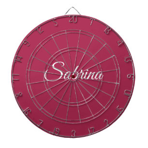 Monogram minimalist cherry rose pink dart board