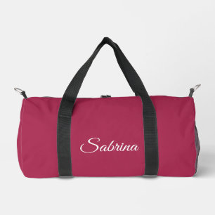 Monogram minimalist cherry rose pink duffle bag