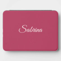 Monogram minimalist cherry rose pink