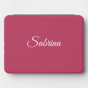 Monogram minimalist cherry rose pink kindle cover