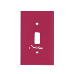 Monogram minimalist cherry rose pink light switch cover