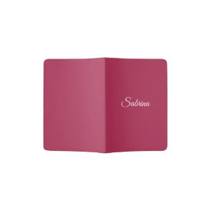 Monogram minimalist cherry rose pink passport holder