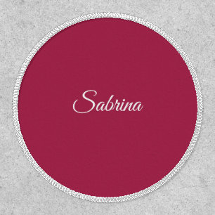 Monogram minimalist cherry rose pink patch