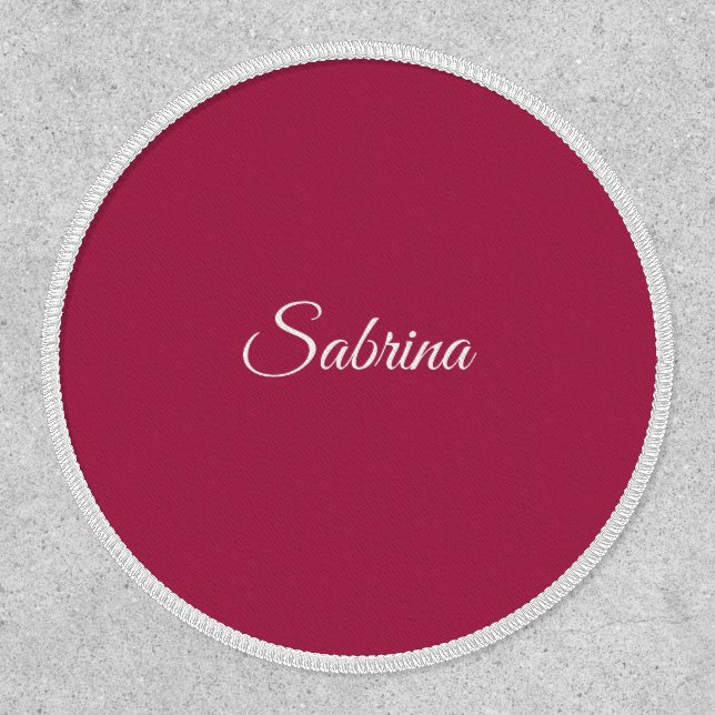 Monogram minimalist cherry rose pink patch (Front)