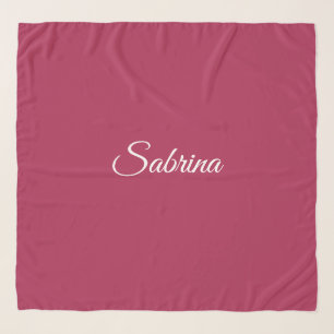 Monogram minimalist cherry rose pink scarf