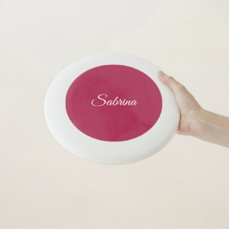 Monogram minimalist cherry rose pink Wham-O frisbee