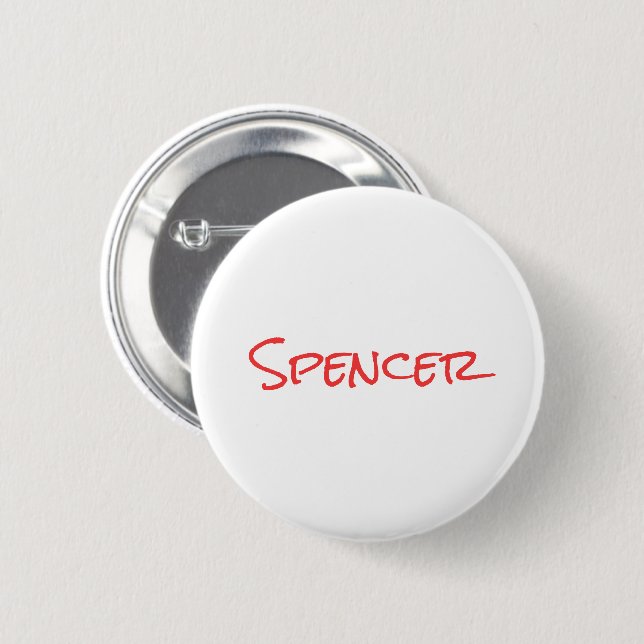 Monogram minimalist custom name  button (Front & Back)