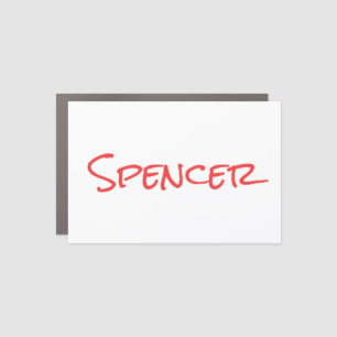 Monogram minimalist custom name  car magnet