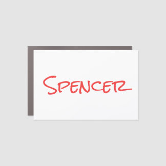 Monogram minimalist custom name car magnet