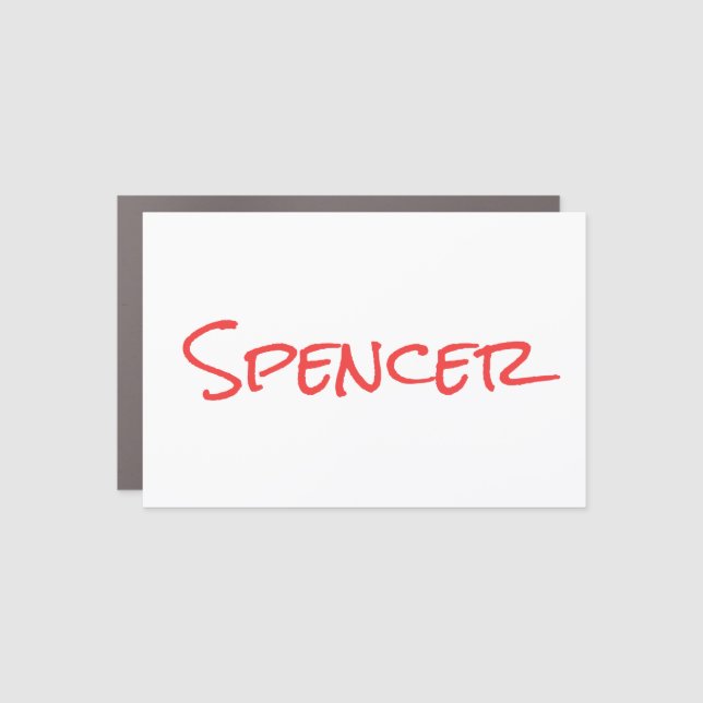 Monogram minimalist custom name  car magnet (Front)