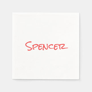 Monogram minimalist custom name napkins