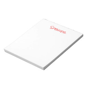 Monogram minimalist custom name notepad
