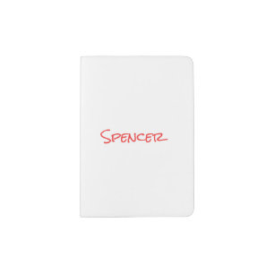 Monogram minimalist custom name passport holder