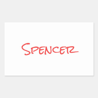 Monogram minimalist custom name rectangular sticker