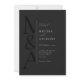 Monogram Minimalist Matte Black Modern Wedding