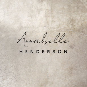 Monogram   Minimalist Modern Stylish Nameplate Floor Decals