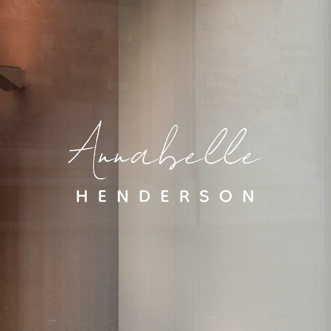 Monogram | Minimalist Modern Stylish Nameplate Window Cling (Creator Uploaded)