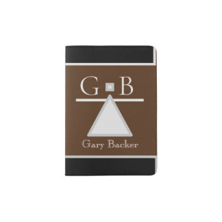 Monogram Minimalist Passport Holder in brown grays