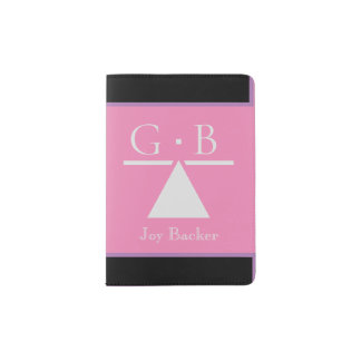 Monogram Minimalist Passport Holder Pink