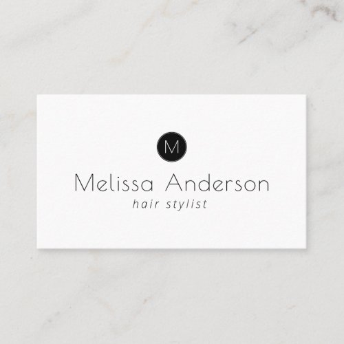 Monogram Minimalist QR Code Business Card