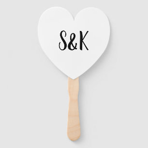 Monogram Minimalistic Black and White Hand Fan