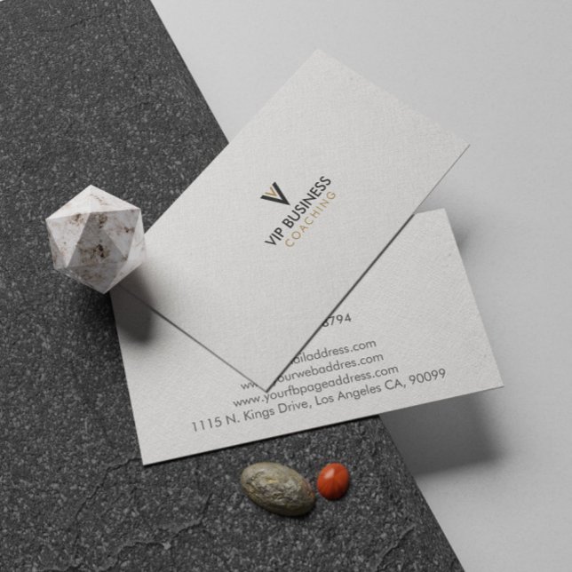 Monogram Minimalistic Gray Linen Calling Card (Creator Uploaded)