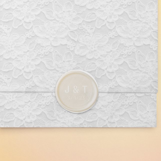 Monogram Minimalistic Wedding Initials Wax Seal Sticker (Creator Uploaded)