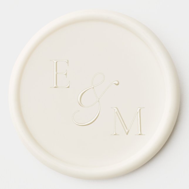 Monogram Minimalistic Wedding Sticker (Front)