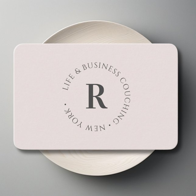 Monogram, Minimum Gray Business Card (Monogram, Minimum Gray Business Card)