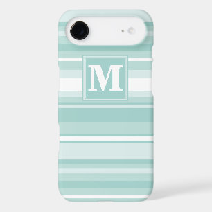 Monogram mint green stripes iPhone 17 air case