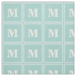 Monogram mint green stripes fabric
