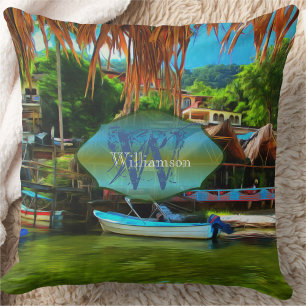 Monogram Mismaloya River 0331 Throw Pillow