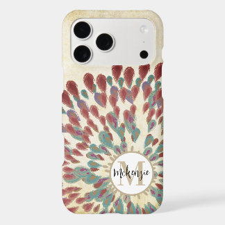 Monogram Modern Abstract Art Fall Floral iPhone 17 Pro Max Case