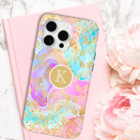 Monogram Modern Abstract Glitter Personalized