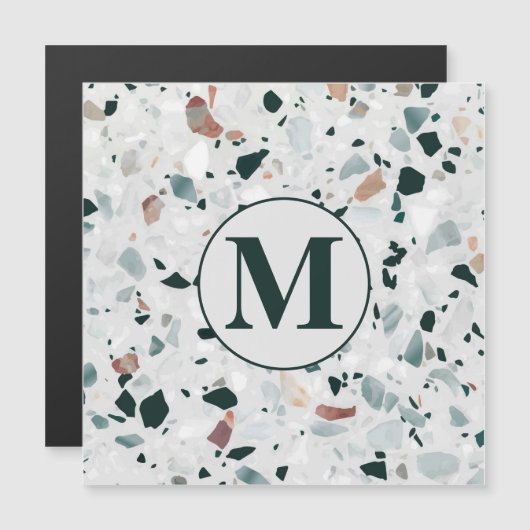 Monogram Modern Abstract Terrazzo Pattern (Front/Back)