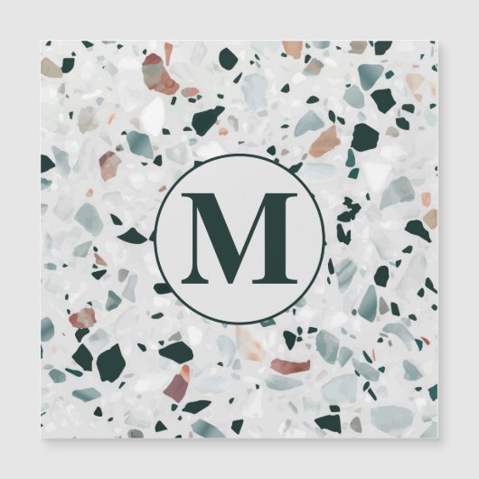 Monogram Modern Abstract Terrazzo Pattern (Front)