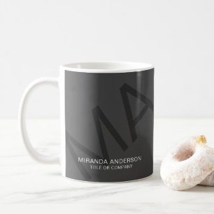 Monogram Modern Bold Typography Professional Coffee Mug