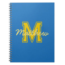 Monogram Modern Boy Preppy Back-To-School Homework Notebook