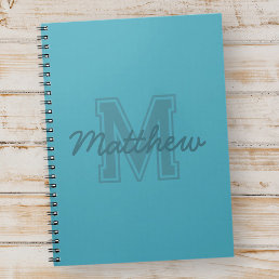 Monogram Modern Boy Preppy Back-To-School Homework Notebook