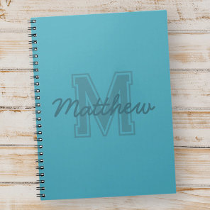 Monogram Modern Boy Preppy Back-To-School Homework Notebook