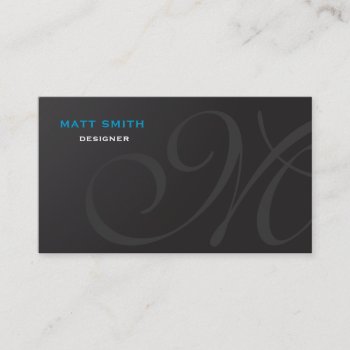 Monogram Modern Business Card by Kjpargeter at Zazzle