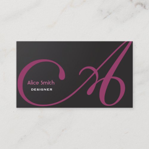 Monogram Modern Business Card