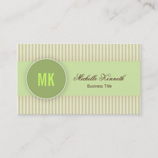 Customizable Monogram Modern Business Card Design