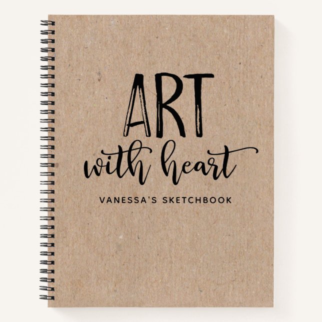 Monogram Modern Chic Artist Sketchbook Notebook (Front)