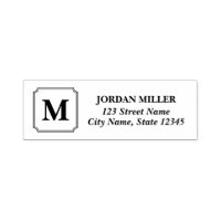 Monogram Modern Classic Home Address Self-inking Stamp