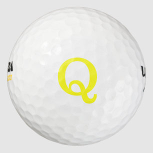 Monogram Modern Colored Laser Lemon Golf Balls