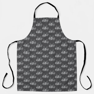 Monogram Modern Cool Grunge Add Your Name Apron