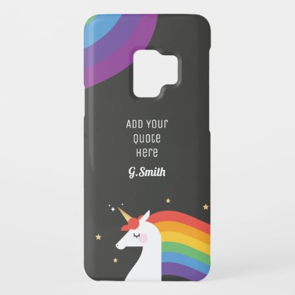 Monogram. Modern Cute Rainbow Unicorn Stars Case-Mate Samsung Galaxy S9 Case