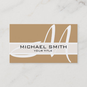 Monogram Modern Desert Background Business Card