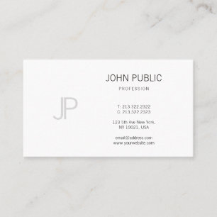 Monogram Modern Design Elegant Professional Plain Business Card